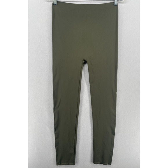 ORGANIC BY JOHN PATRICK Leggings M Seamless High Waist Stretch Nylon Green - Picture 3 of 14